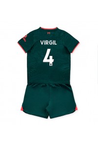 Liverpool Virgil van Dijk #4 Babytruitje 3e tenue Kind 2022-23 Korte Mouw (+ Korte broeken)